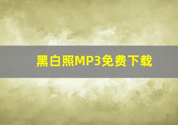 黑白照MP3免费下载