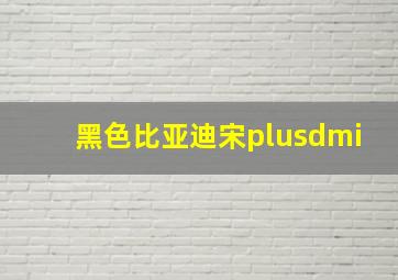 黑色比亚迪宋plusdmi