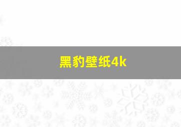 黑豹壁纸4k