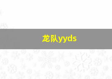 龙队yyds